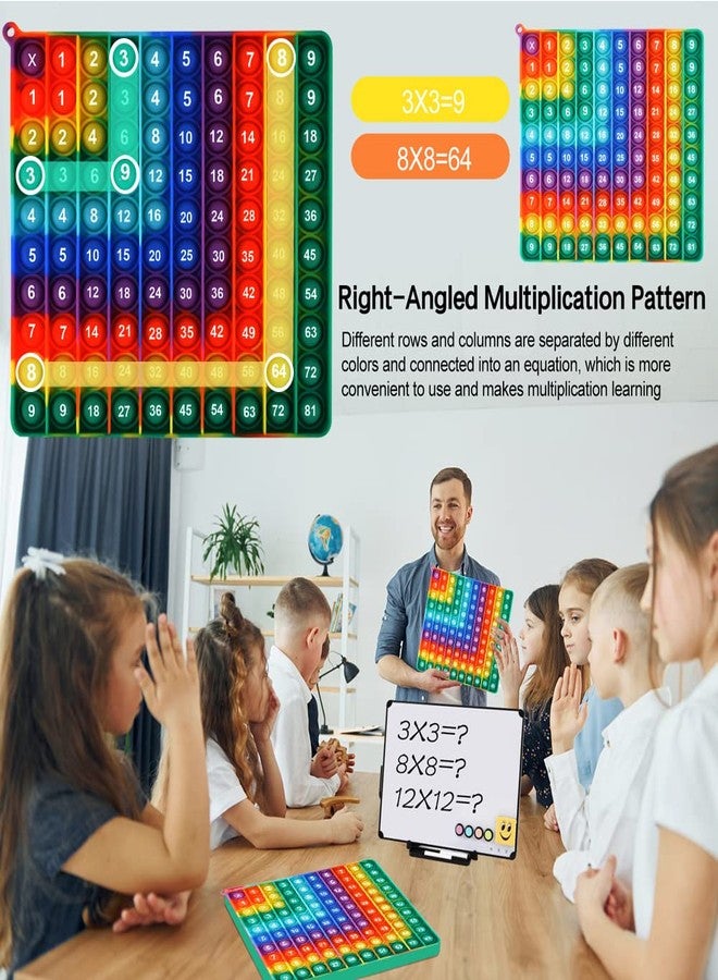 Kingmall 1-9 Addition Chart & 9x9 Multiplication Tables, Right-Angled Rainbow Square 100 Bubbles Math Games Multiplication Games for Multiplication Study Division Learning Math Manipulatives - Image 5